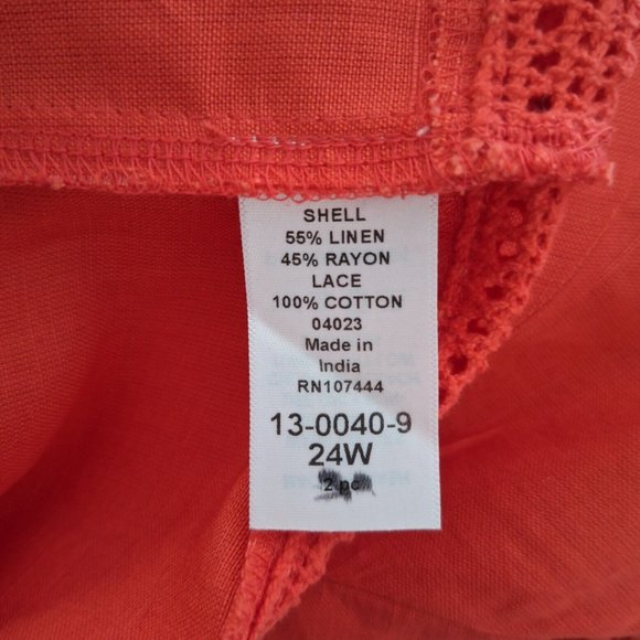 Linen Blend Jessica London Womens Blouse Top - Picture 7 of 7